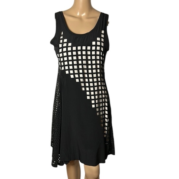 Diesel Runway dress ,S, polka dots,cut outs,mesh, mine is lined ,event EC,Italy - Picture 3 of 16